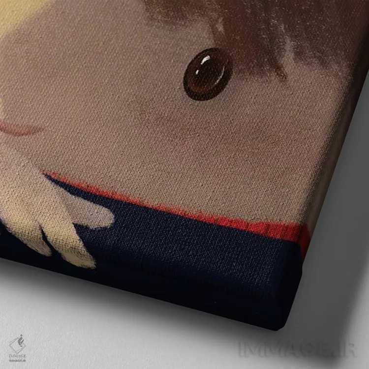 تابلو چراغ کوچکم اثر الی بیکزاده - نمای نزدیک بافت بوم