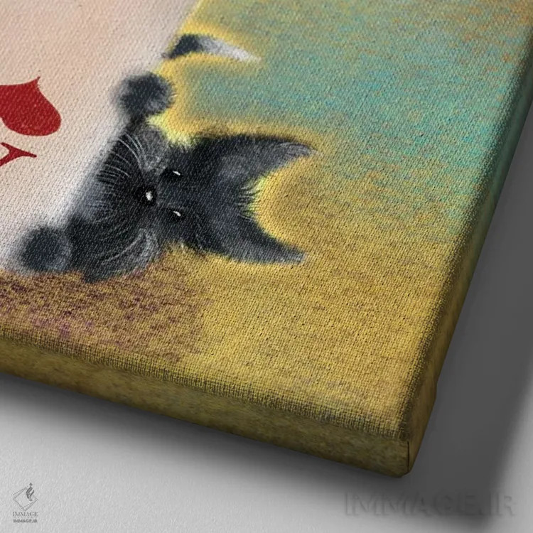تابلو آس دل اثر الی بیکزاده - نمای نزدیک بافت بوم