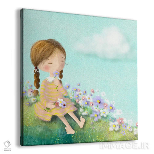 تابلو چیدن گلهای بهاری اثر الی بیکزاده - نمای پرسپکتیو محصول