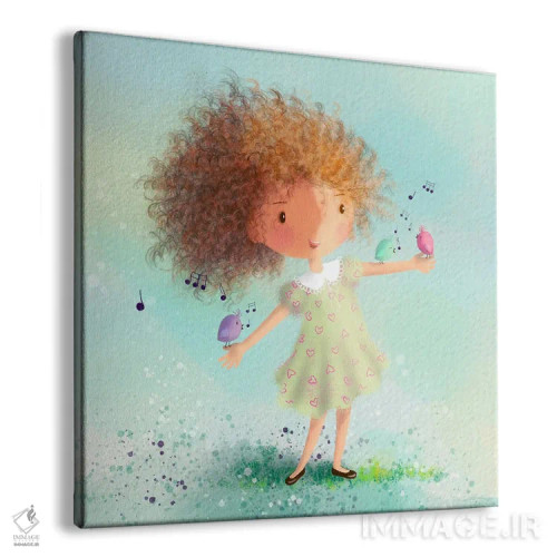 تابلو من و پرندهها اثر الی بیکزاده - نمای پرسپکتیو محصول