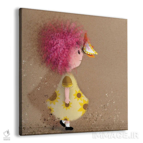 تابلو دختر پروانهای اثر الی بیکزاده - نمای پرسپکتیو محصول