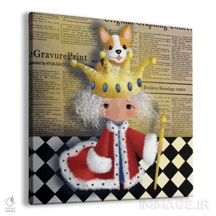 تابلو ملکه اثر الی بیکزاده - نمای پرسپکتیو محصول