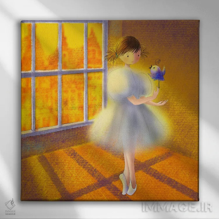 تابلو رقاصه کوچولو اثر الی بیکزاده - نمای روبهرو روی دیوار