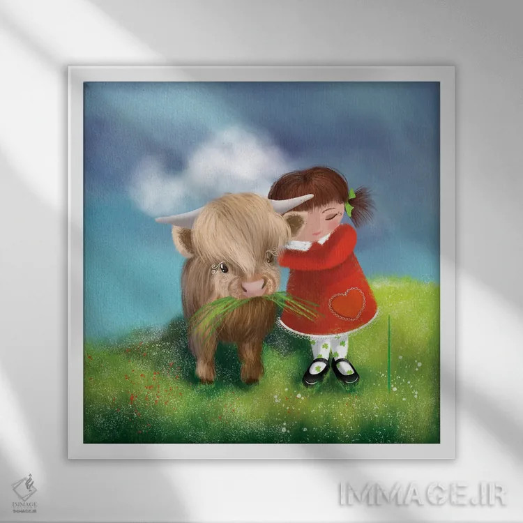 تابلو کوالای شیرینم اثر الی بیکزاده - نمای قابدار سفید