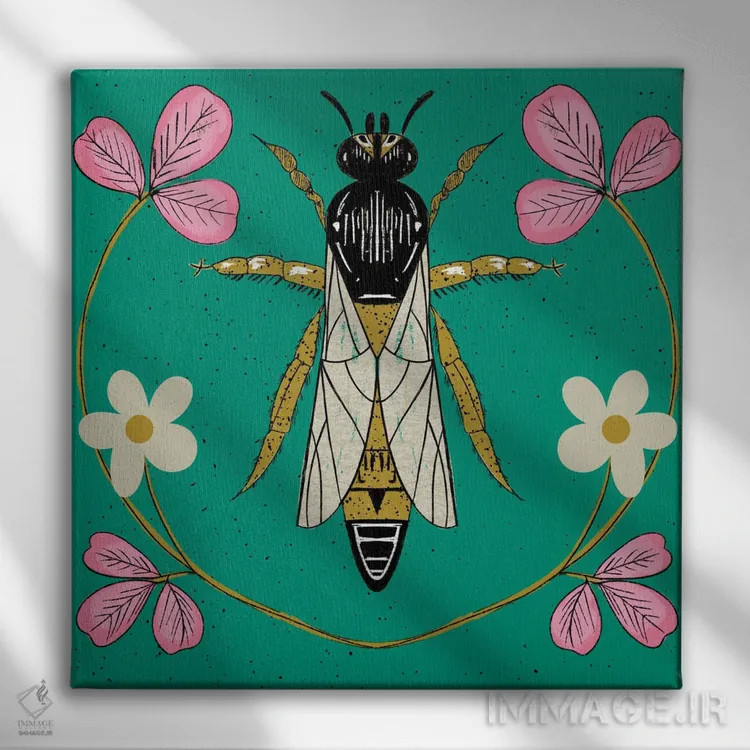 تابلو شکوفه زنبوری اثر اریکا سی. برادرز - نمای روبهرو روی دیوار