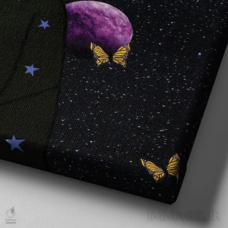 تابلو گمشده در جایی اثر اریکا سی. برادرز - نمای نزدیک بافت بوم