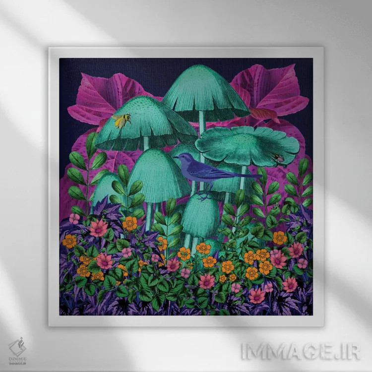 تابلو باغ رنگارنگ اثر اریکا سی. برادرز - نمای قابدار سفید