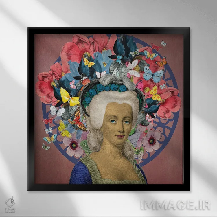 تابلو پرترهٔ ویسکانتس دومولین اثر اریکا سی. برادرز - نمای قابدار مشکی