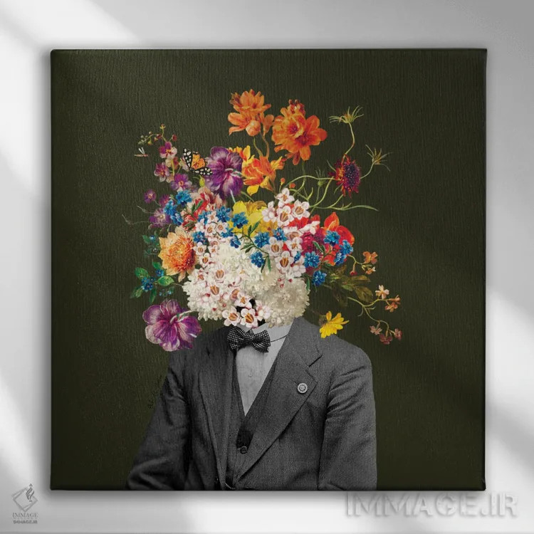 تابلو سرِ گلدار اثر اریکا سی. برادرز - نمای روبهرو روی دیوار