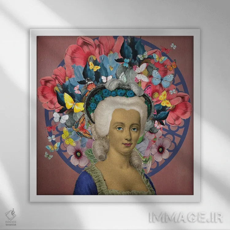 تابلو پرترهٔ ویسکانتس دومولین اثر اریکا سی. برادرز - نمای قابدار سفید