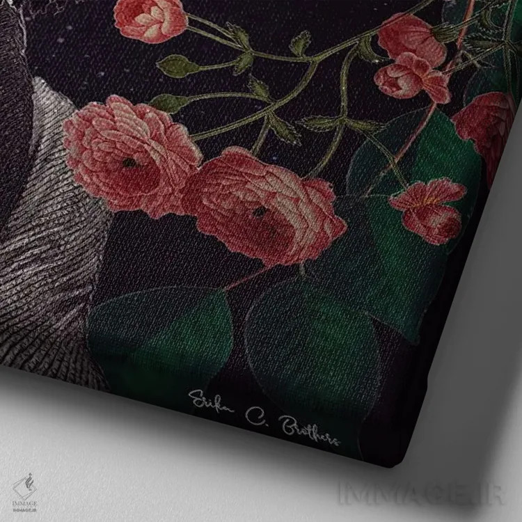 تابلو آقای جغد اثر اریکا سی. برادرز - نمای نزدیک بافت بوم