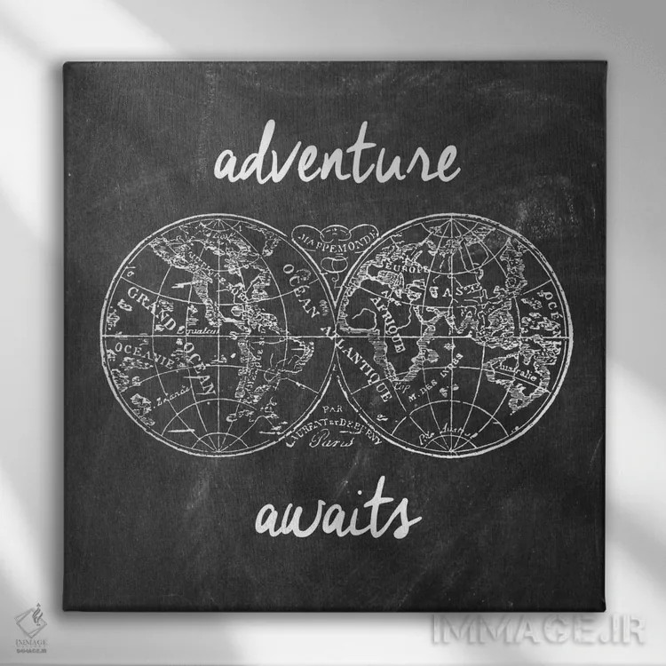 تابلو ماجراجویی در انتظار است I اثر ارین کلارک - نمای روبهرو روی دیوار