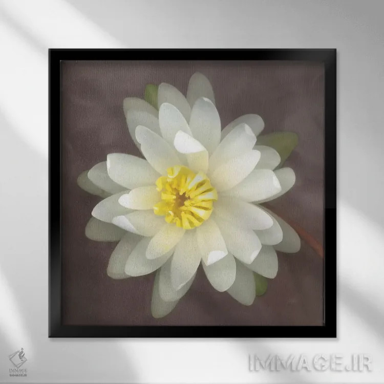 تابلو زنبق آبی اثر ارین کلارک - نمای قابدار مشکی