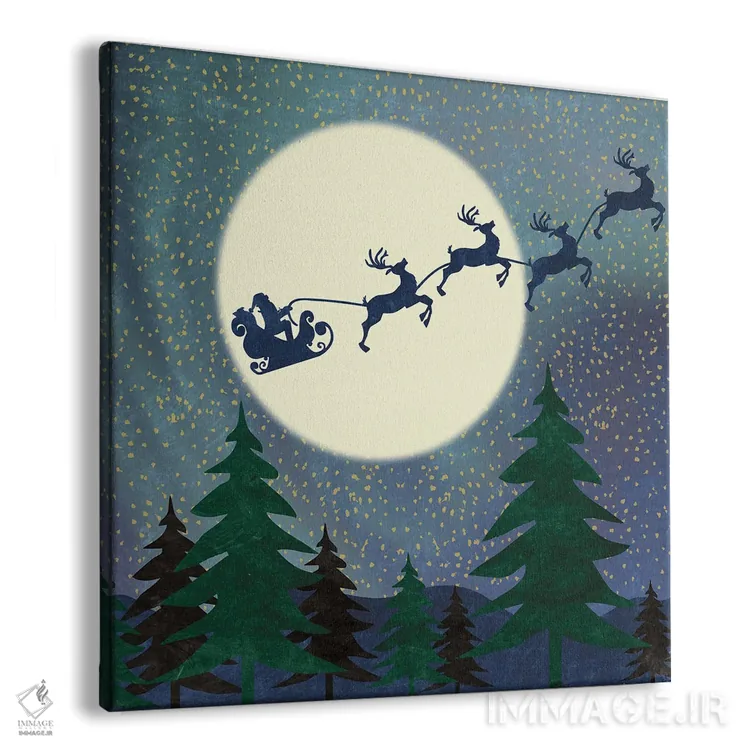 تابلو ماهِ بابانوئل اثر ارین کلارک - نمای پرسپکتیو محصول