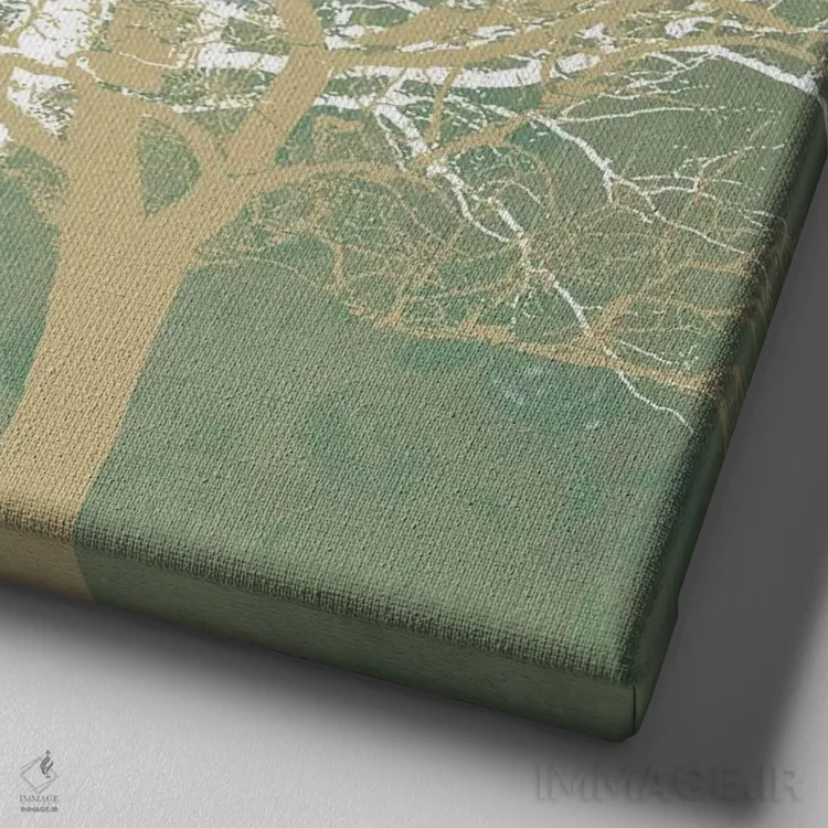 تابلو جنگل ساکت اثر ارین کلارک - نمای نزدیک بافت بوم