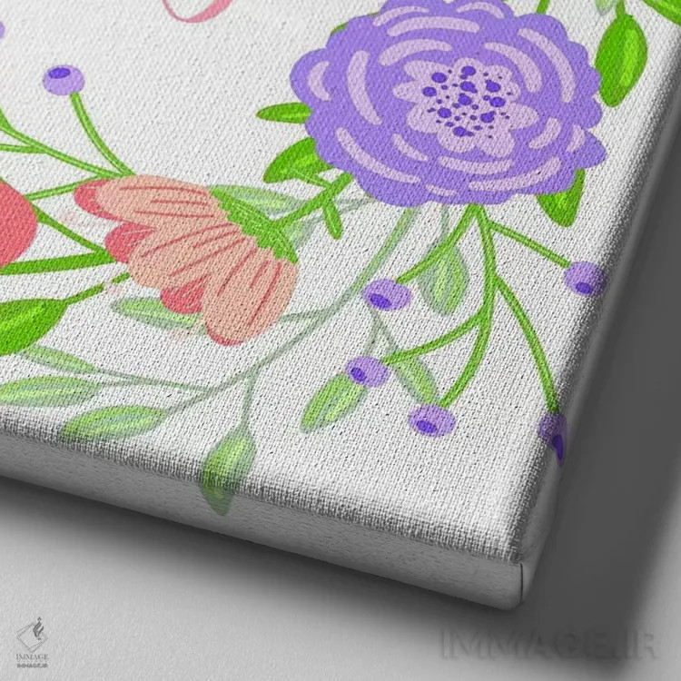 تابلو باغ افسونشده II اثر امیلی کرامول - نمای نزدیک بافت بوم