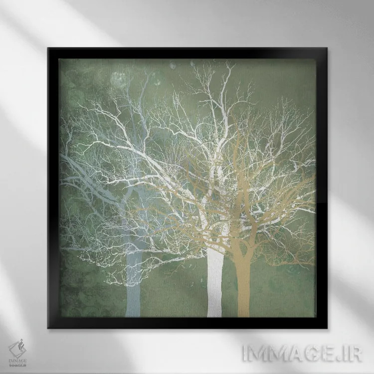 تابلو جنگل ساکت اثر ارین کلارک - نمای قابدار مشکی