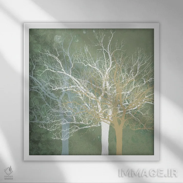 تابلو جنگل ساکت اثر ارین کلارک - نمای قابدار سفید