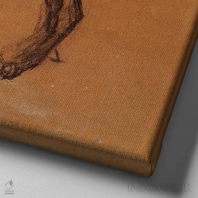 تابلو اسبها، حدود ۱۸۸۲ اثر ادگار دگا (نقاش و مجسمهساز فرانسوی) - نمای نزدیک بافت بوم