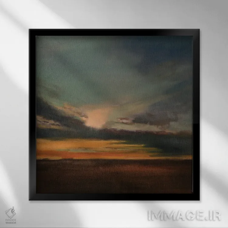 تابلو گرگومیش احساسی اثر اددی باربینی - نمای قابدار مشکی