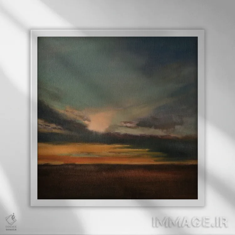 تابلو گرگومیش احساسی اثر اددی باربینی - نمای قابدار سفید