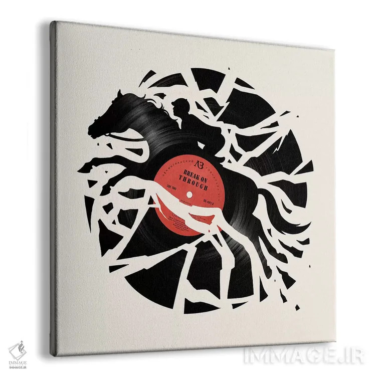 تابلو دیسکجوکی قرمز اثر انکل دیکا - نمای پرسپکتیو محصول