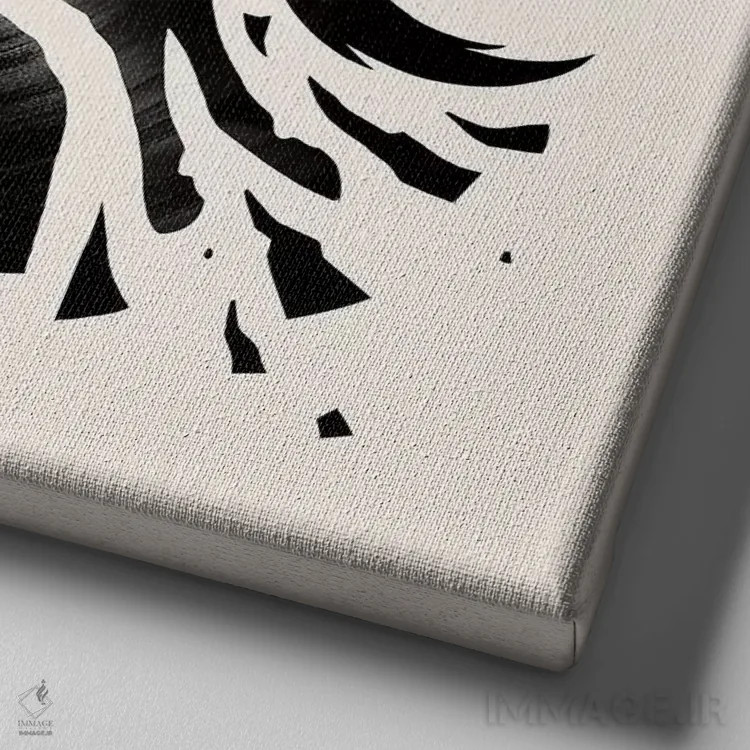 تابلو دیسکجوکی قرمز اثر انکل دیکا - نمای نزدیک بافت بوم