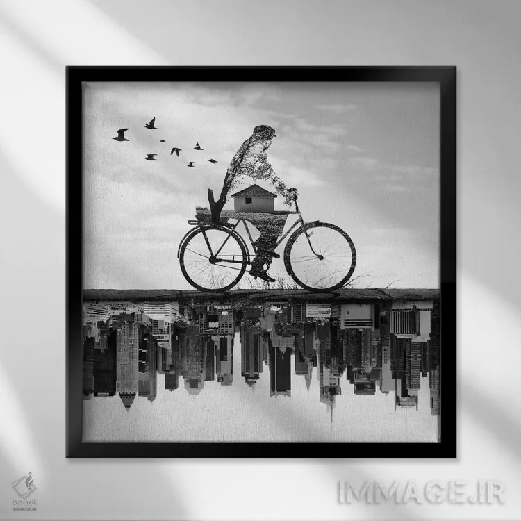 تابلو در میان اثر انکل دیکا - نمای قابدار مشکی