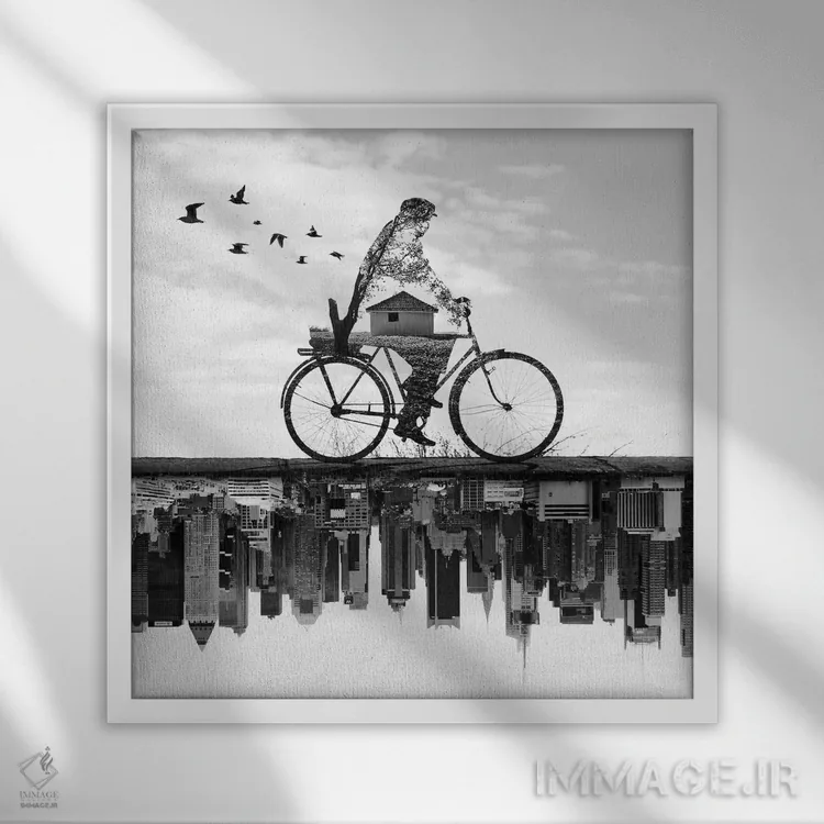 تابلو در میان اثر انکل دیکا - نمای قابدار سفید