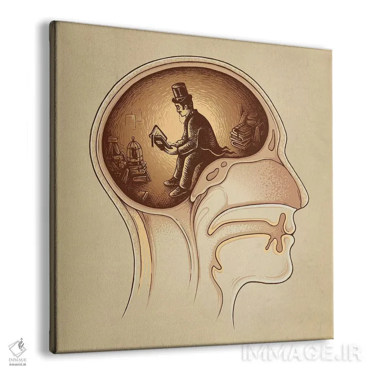 تابلو ذهنخوان اثر انکل دیکا - نمای پرسپکتیو محصول