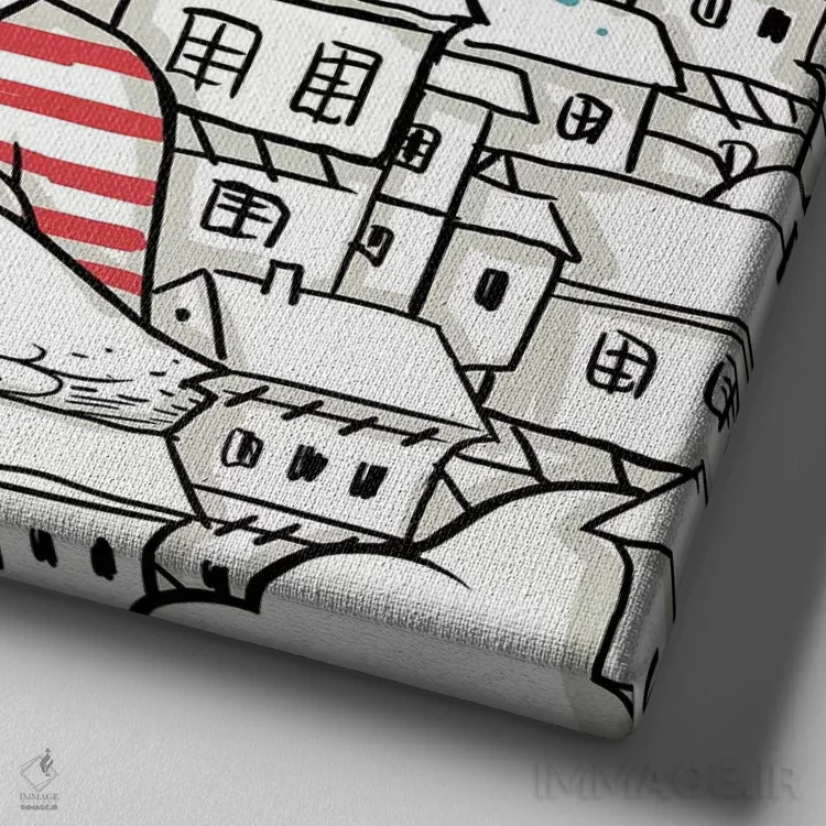 تابلو اشتیاق (هنوز کامل نشده) اثر انکل دیکا - نمای نزدیک بافت بوم