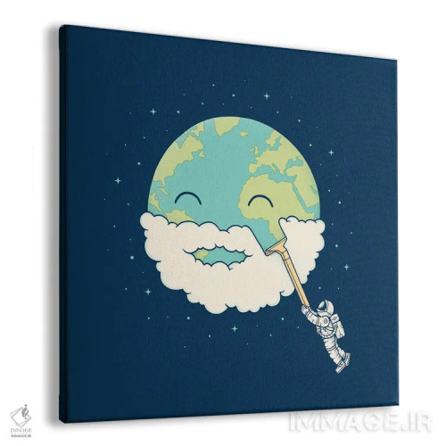 تابلو تراشیدن سیاره اثر انکل دیکا - نمای پرسپکتیو محصول