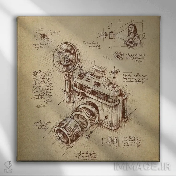 تابلو گیرندهٔ لحظه اثر انکل دیکا - نمای روبهرو روی دیوار