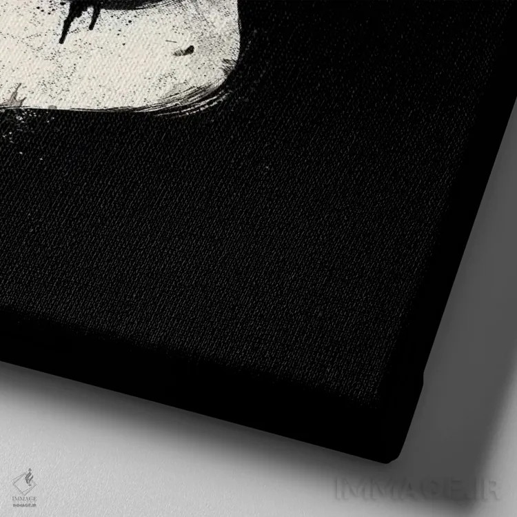 تابلو رنگش کن سیاه اثر انکل دیکا - نمای نزدیک بافت بوم