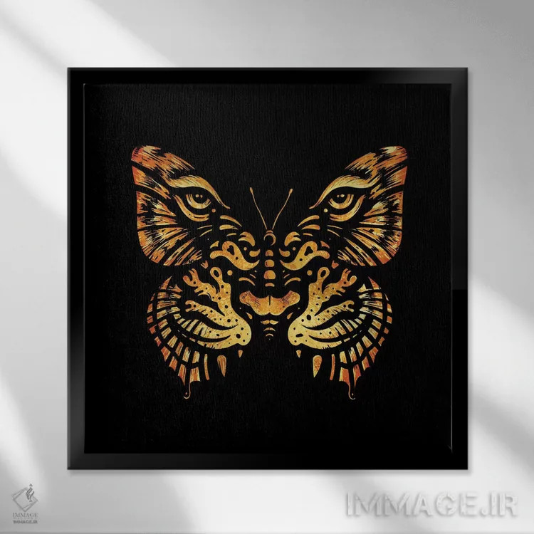 تابلو استتار اثر انکل دیکا - نمای قابدار مشکی