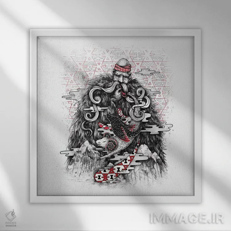 تابلو ندای سنت اثر انکل دیکا - نمای قابدار سفید