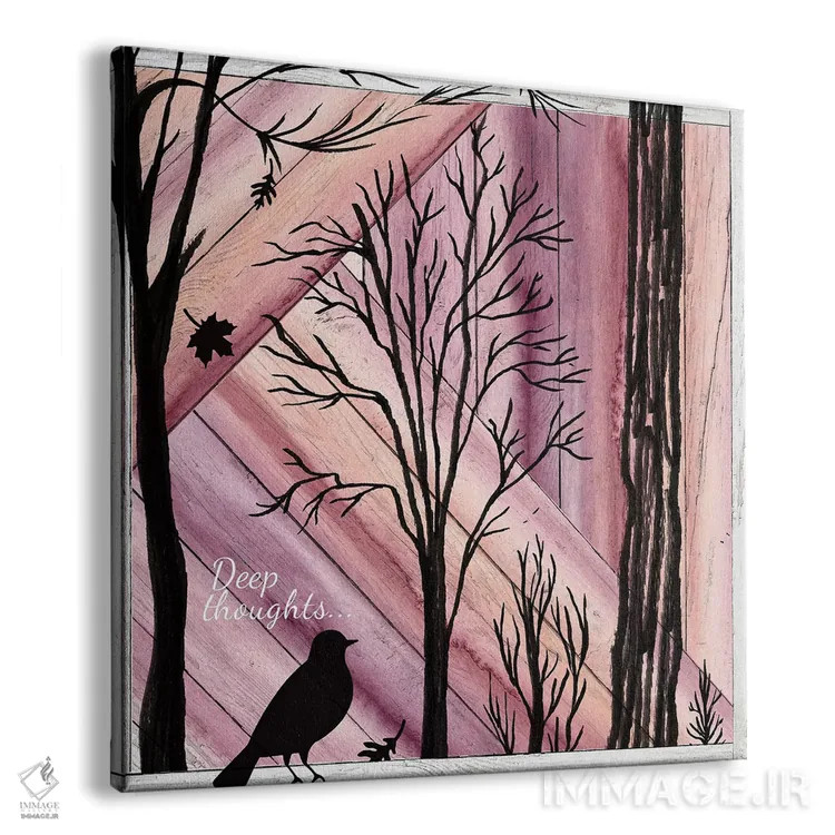 تابلو احساس قاب چوبی ۲ - افکار عمیق اثر لی سی - نمای پرسپکتیو محصول
