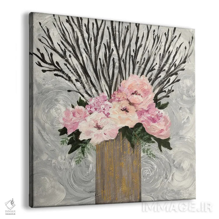 تابلو آرایش گل شاخهای اثر لی سی - نمای پرسپکتیو محصول