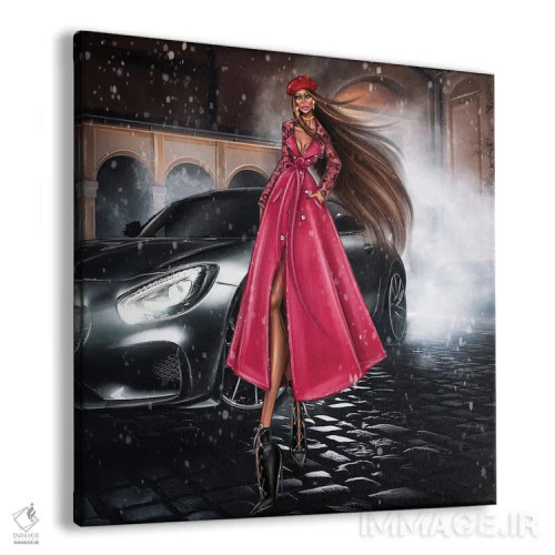 تابلو دختر مدگرا اثر ارین فلیس - نمای پرسپکتیو محصول