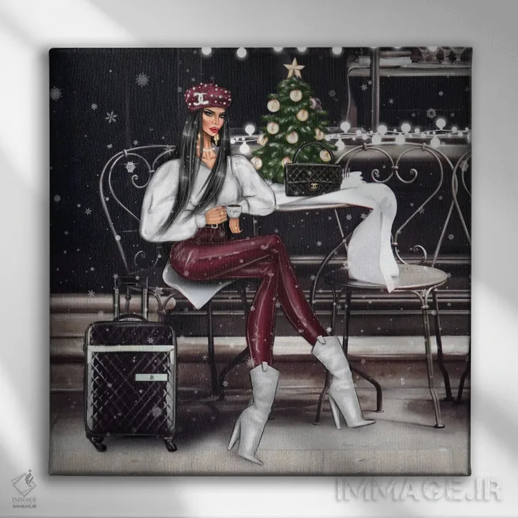 تابلو کریسمس اثر ارین فلیس - نمای روبهرو روی دیوار