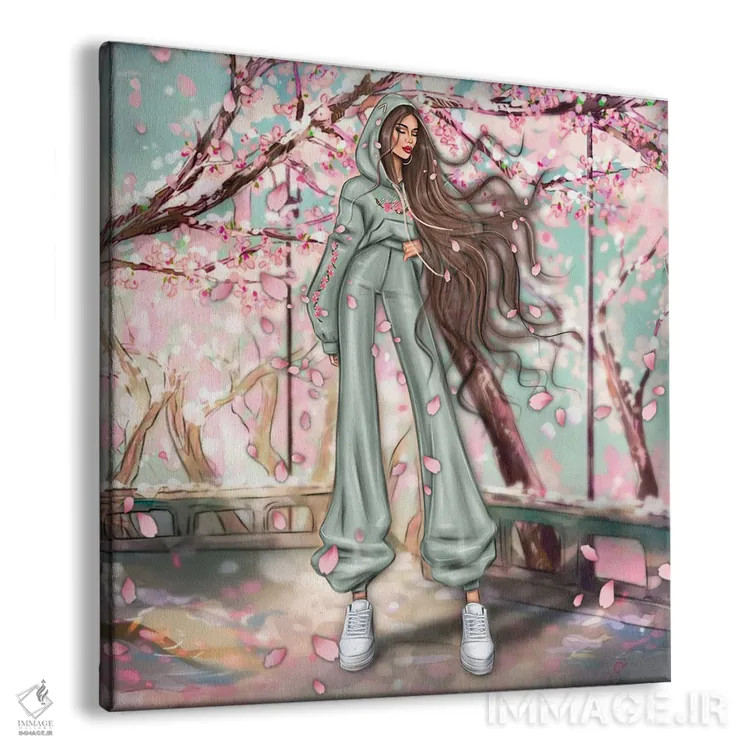 تابلو ساکورا (شکوفه گیلاس ژاپنی) اثر ارین فلیس - نمای پرسپکتیو محصول