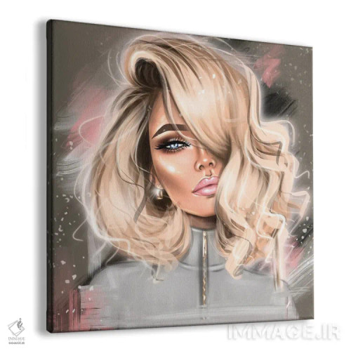 تابلو دختر مو بلوند اثر ارین فلیس - نمای پرسپکتیو محصول