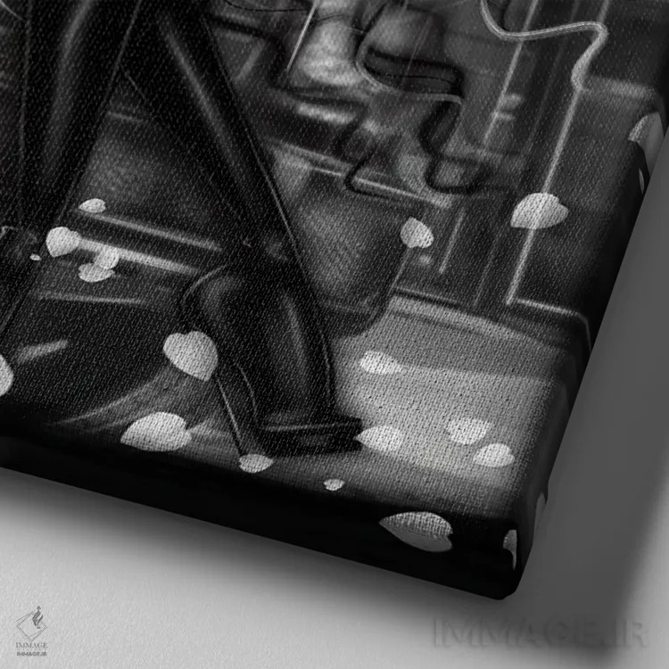 تابلو جیواگن (مرسدس بنز) اثر ارین فلیس - نمای نزدیک بافت بوم