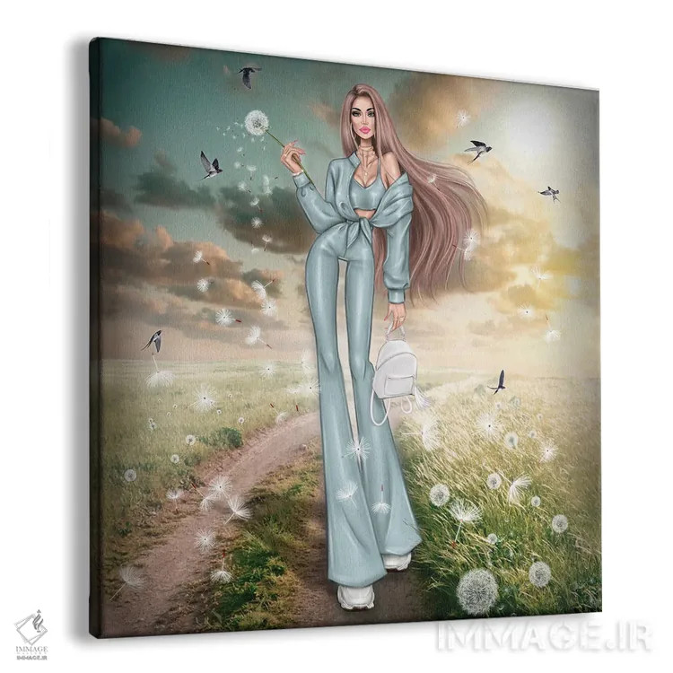 تابلو قاصدکها اثر ارین فلیس - نمای پرسپکتیو محصول