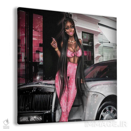 تابلو عروسک سیاه اثر ارین فلیس - نمای پرسپکتیو محصول