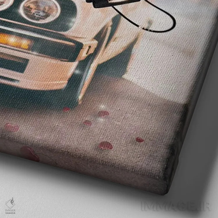 تابلو گیلاس شیرین اثر ارین فلیس - نمای نزدیک بافت بوم