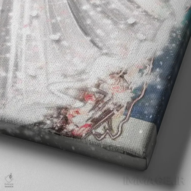 تابلو عروس اثر ارین فلیس - نمای نزدیک بافت بوم