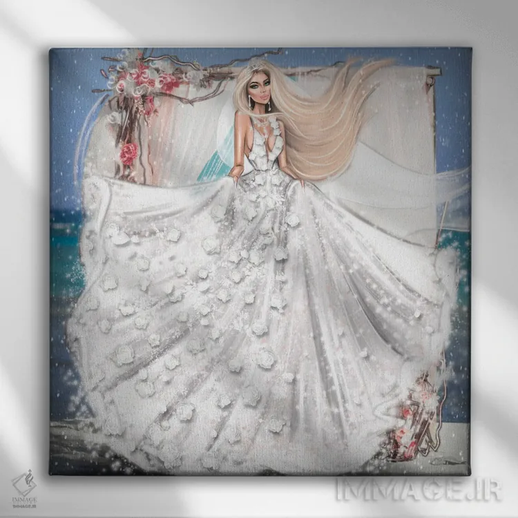 تابلو عروس اثر ارین فلیس - نمای روبهرو روی دیوار