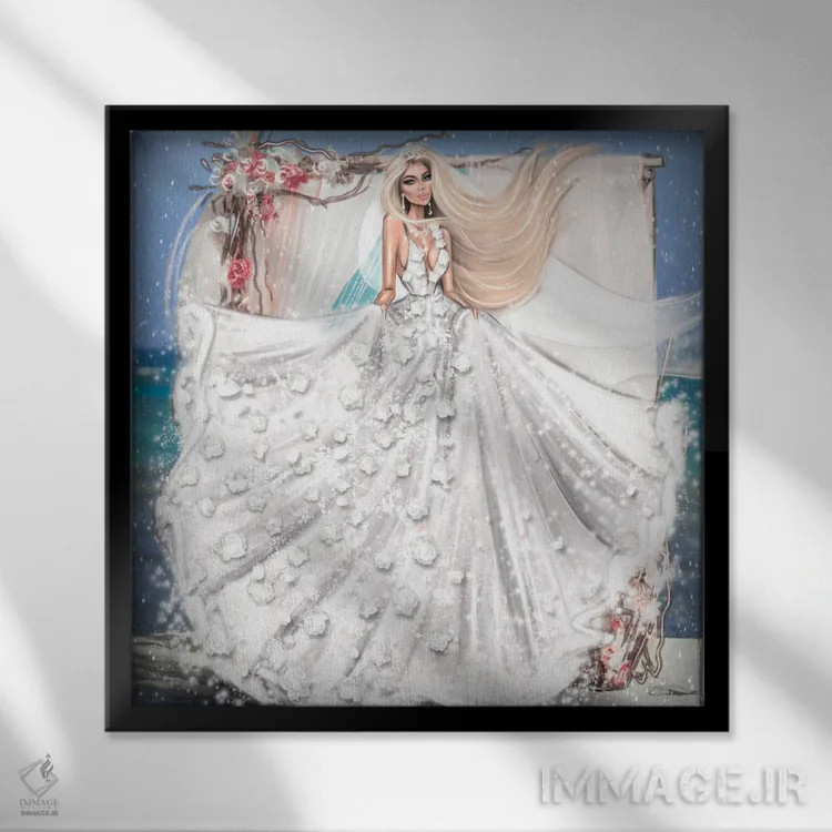 تابلو عروس اثر ارین فلیس - نمای قابدار مشکی