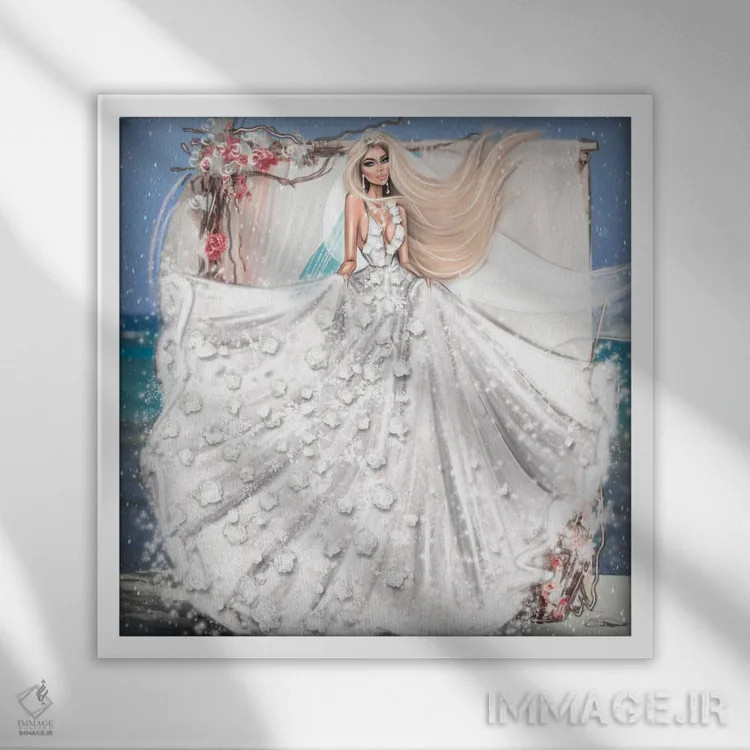 تابلو عروس اثر ارین فلیس - نمای قابدار سفید